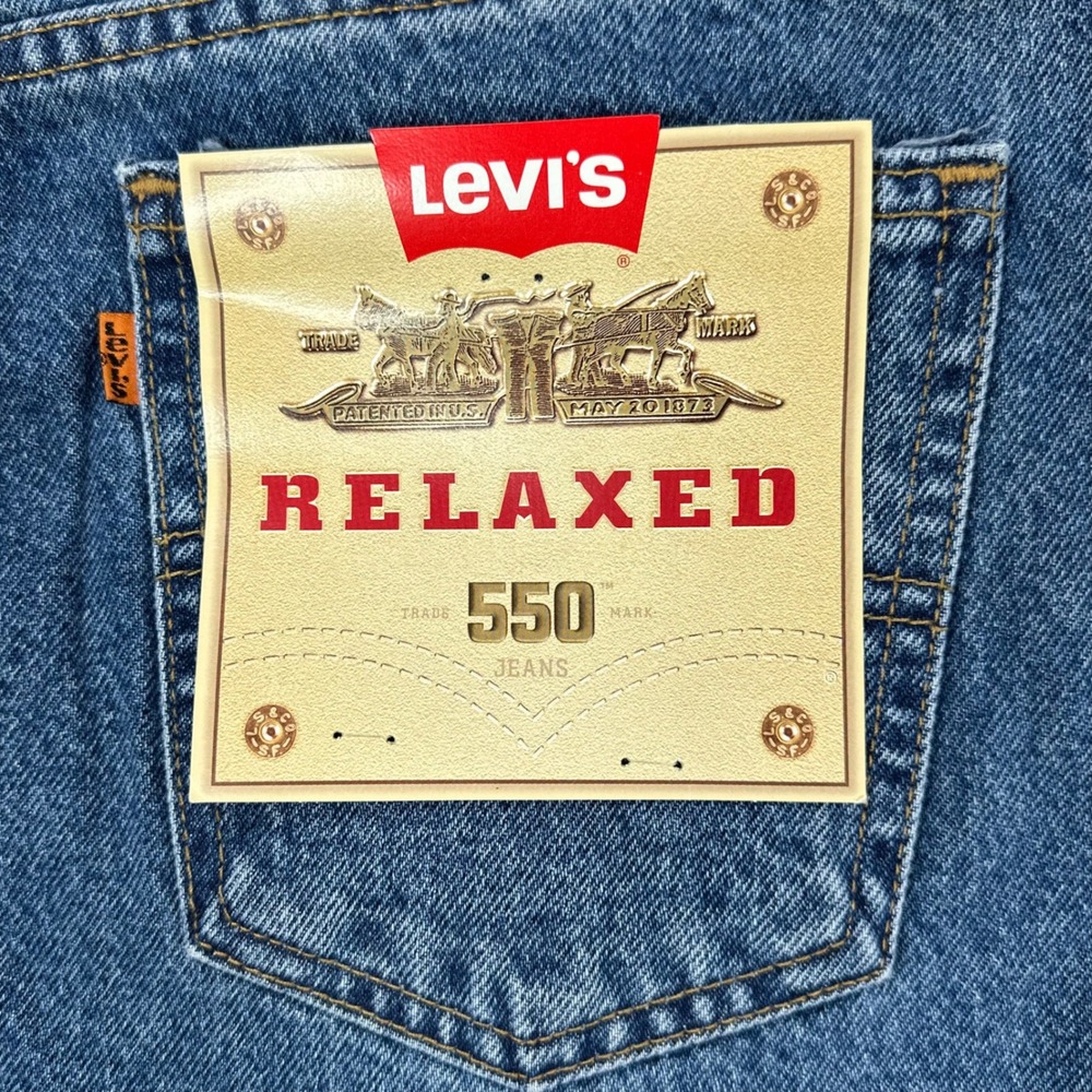 Vintage Levi's 550 Jeans Mens 32x30 Blue Relaxed Fit Orange Tab Made in USA 90s - Picture 9 of 16